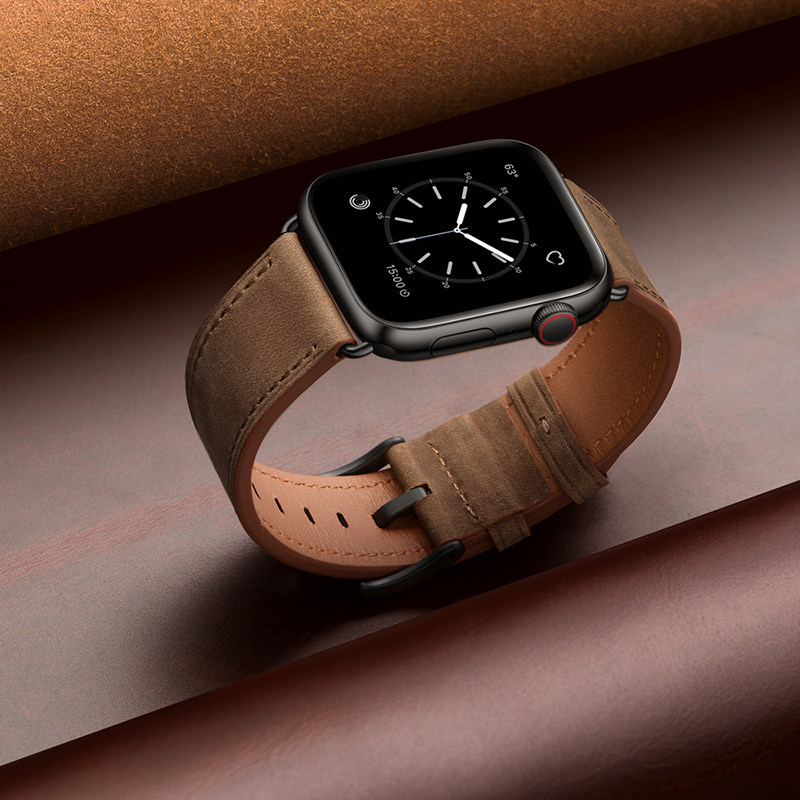 表带适用applewatch6真皮马皮苹果手表iwatch51代se智能手表手环表带
