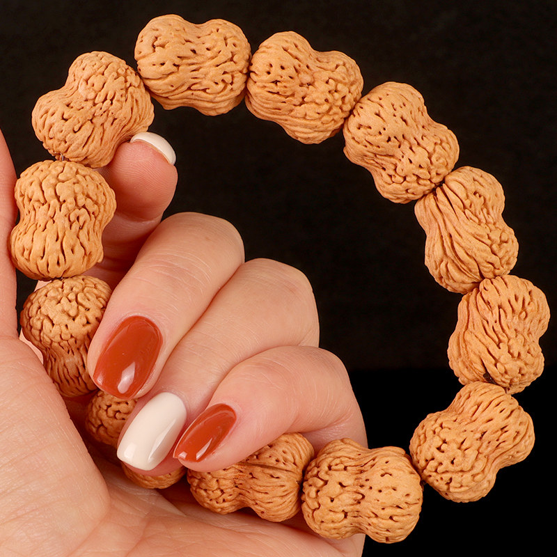 文玩桃核手串精品凤尾盘玩手把件小葫芦男士佛珠