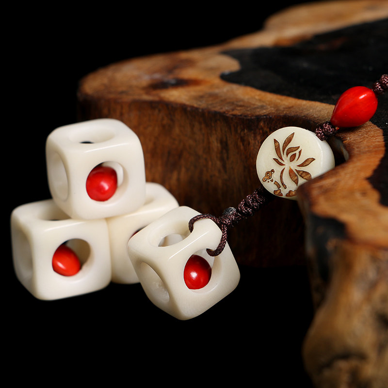 玲珑骰子安红豆手工diy材料包制作菩提根入骨相思豆筛子情侣饰品