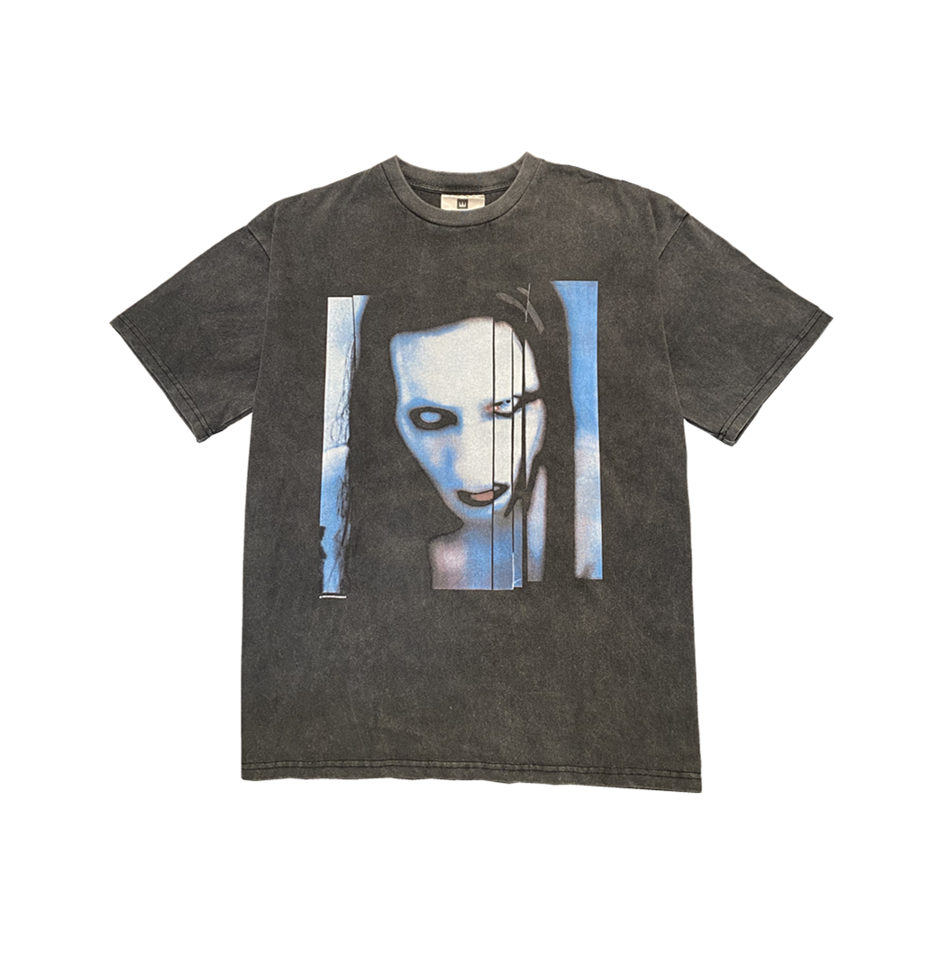 vintage玛丽莲曼森marilynmanson水洗做旧fog高街男女短袖t恤