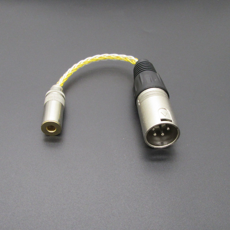 四芯转接dac公线xlr接线耳机卡侬4.4mm平衡线材