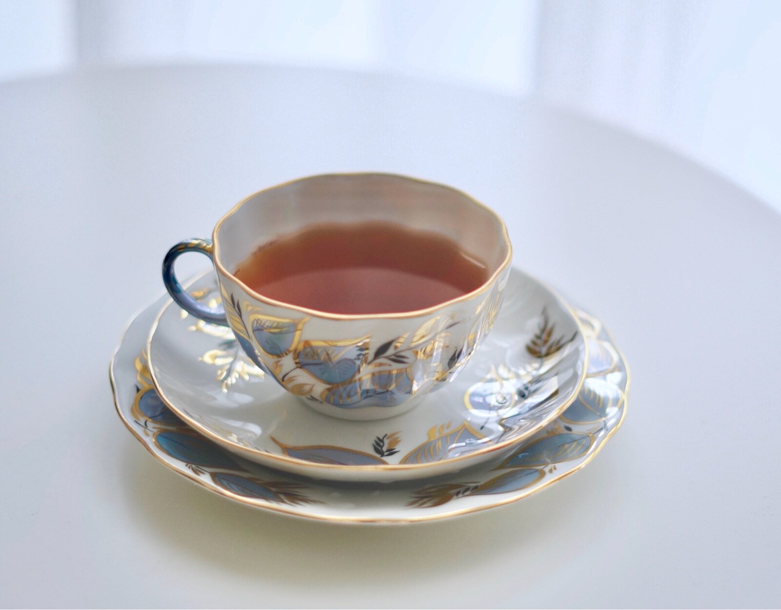 lomonosov月光红茶咖啡杯碟茶壶茶具俄罗斯皇家瓷器爱的迫降同款