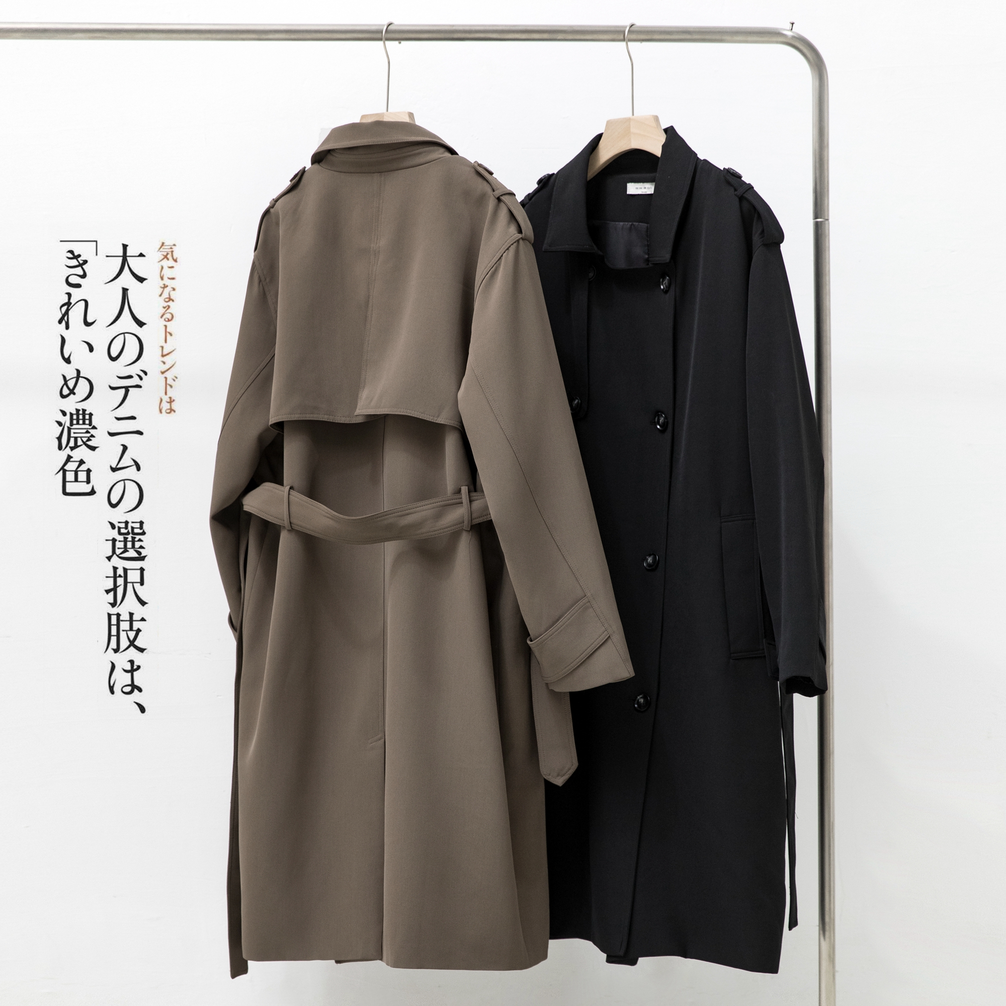 宝藏款 英伦风翻领中长款风衣男秋季进口面料双排扣廓形长款外套