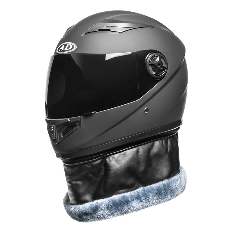 ad电动电瓶车头盔灰男女士全盔四季通用防雾冬季保暖全覆式安全帽