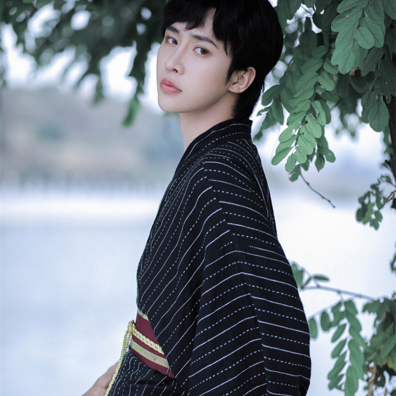 日本和服男正日式传统武士cos料理工作服舞台民族服装