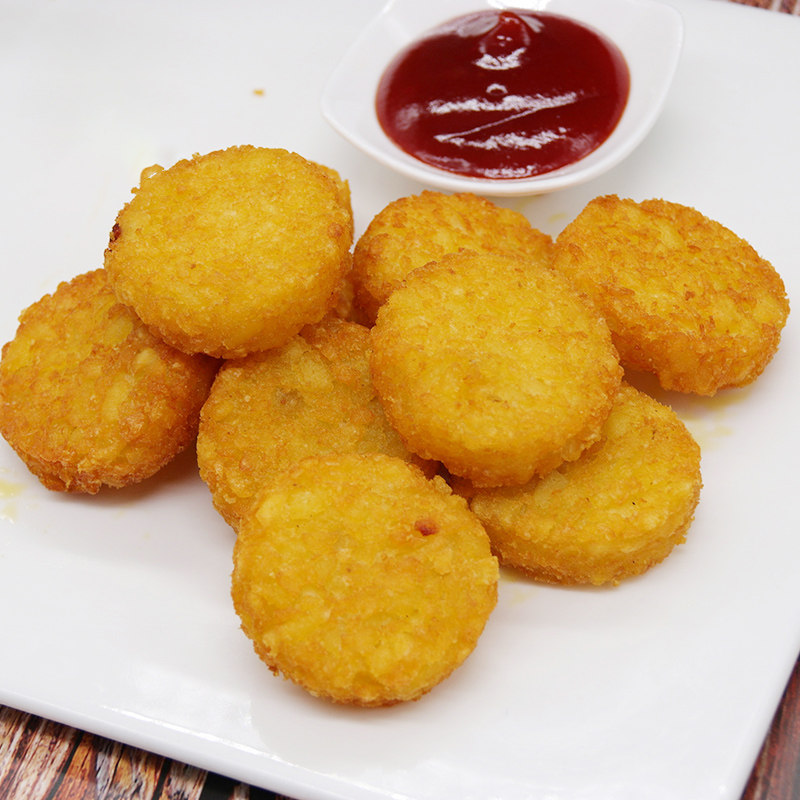 薯饼蓝顿旭美小圆f20早餐冷冻油炸小吃土豆薯类制品