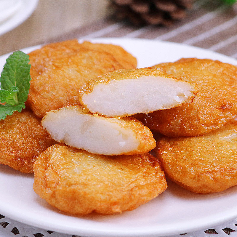 墨鱼饼鱼浩洋手打冷冻半成品手工花枝阳江烧烤鱼糕