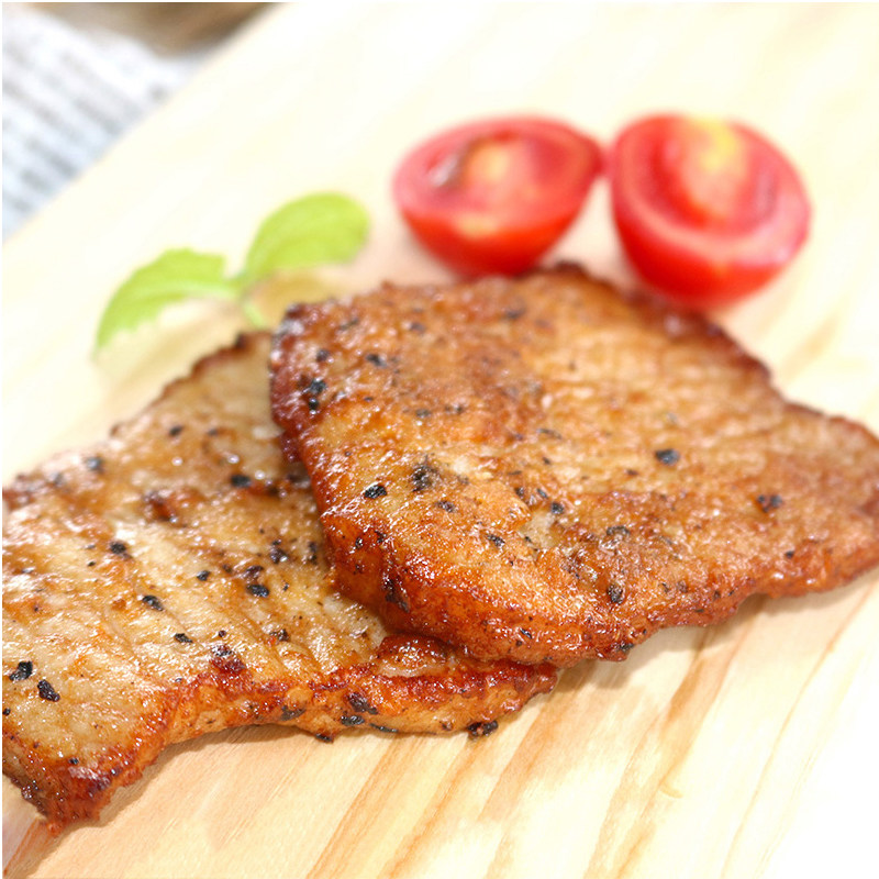 猪扒千般肉眼脆皮椒味冷冻半成品猪排包简餐10片猪排
