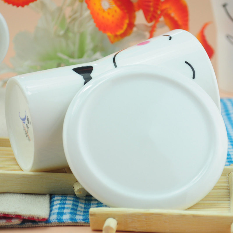 裕行陶瓷杯盖 陶瓷通用水杯盖子 陶瓷 杯盖 瓷圆杯盖白色单个包邮