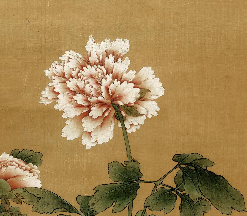 胡湄玉堂富贵图绢本原228x92古代名画复制品艺术微喷国画