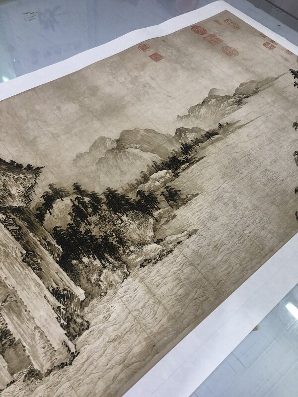 名家真迹国画山水画古代名画复制品武元直赤壁最新书法