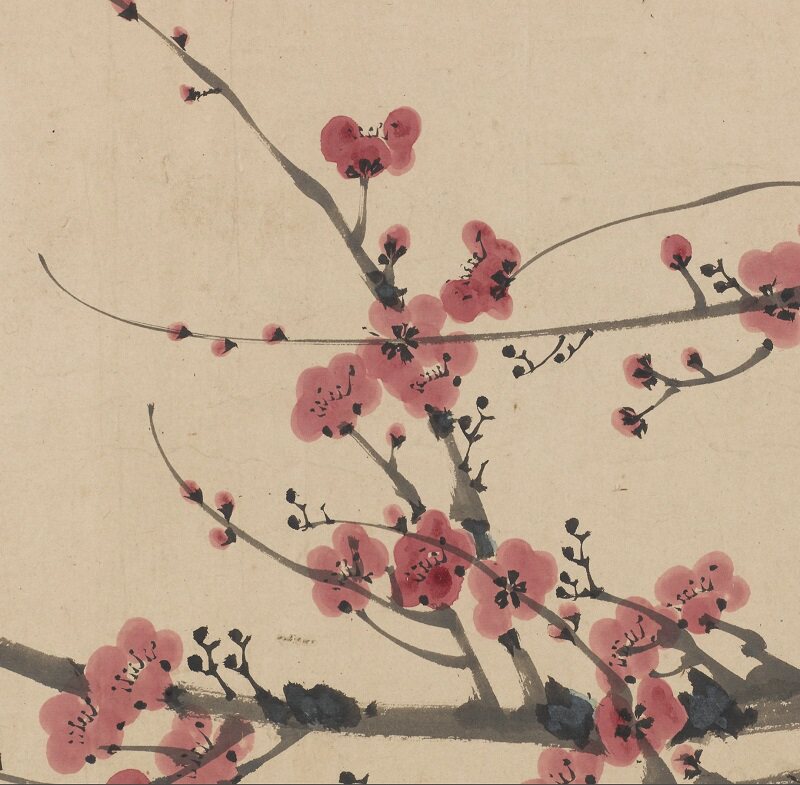 姚公绶红梅古代梅花图微复制临摹学习画稿装饰画国画