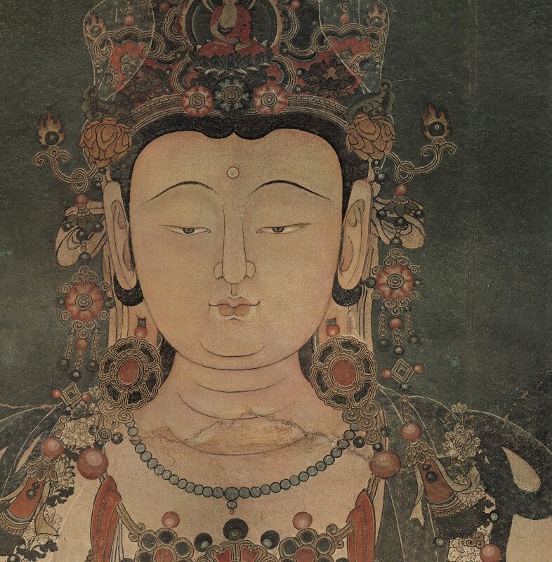 法海寺壁画水月观音佛教菩萨国画微喷高清寺庙宣纸国画