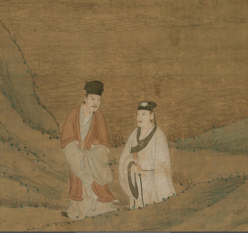 明代古画文人山水人物周臣香山九老图中中堂国画