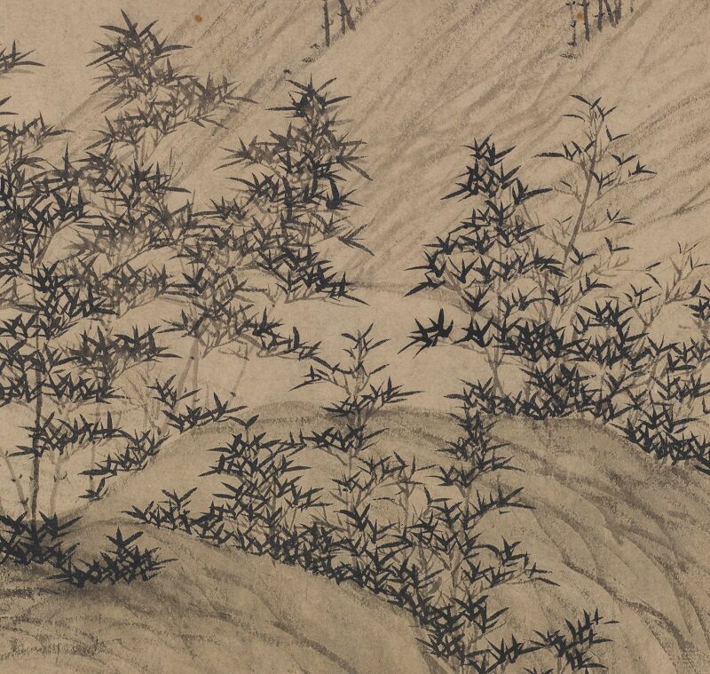 宋克万竹图卷古代名家墨竹真迹微喷复制学习国画