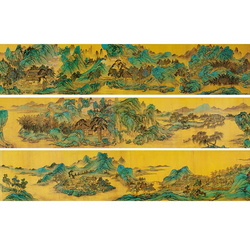 仇英辋川十景图古画国画真迹高清复制原大仇英山水画芯长卷高清