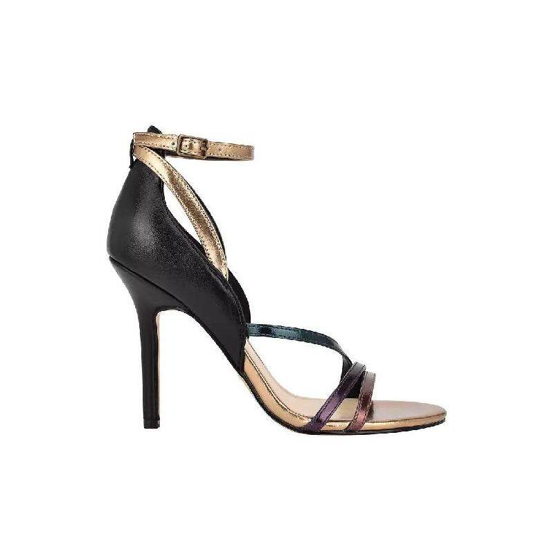 ninewest玖熙女鞋凉鞋细高跟脚束带双色正品时装凉鞋