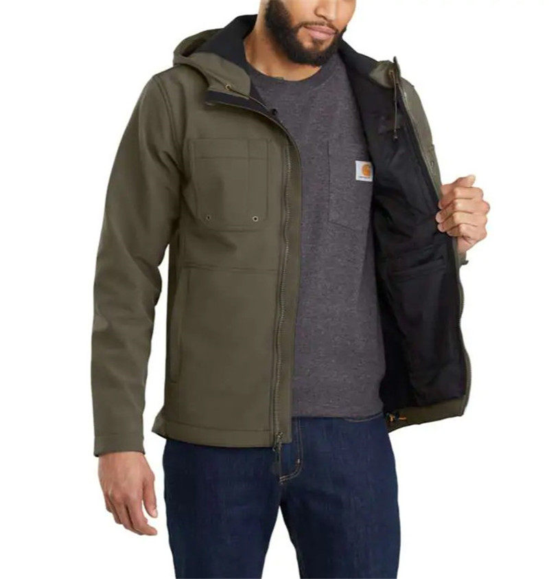 carhartt夹克纯棉连帽拉链纯色宽松防风保暖正品夹克