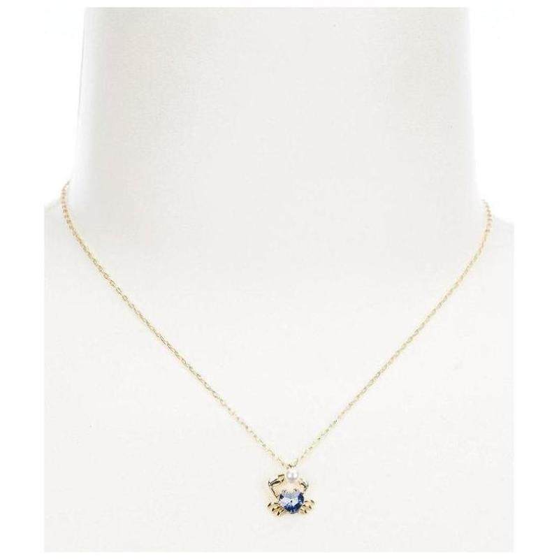 katespade项链螃蟹造型珍珠搞怪礼物女友生日项链