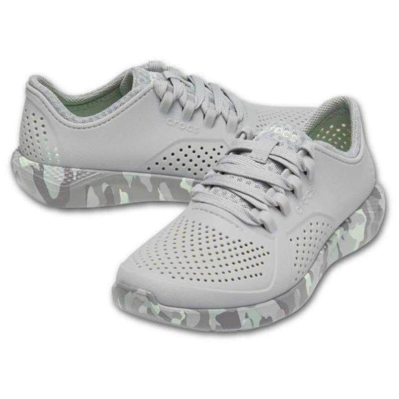 crocs卡洛驰女运运动运动休闲休闲鞋系带透气小孔春夏单鞋