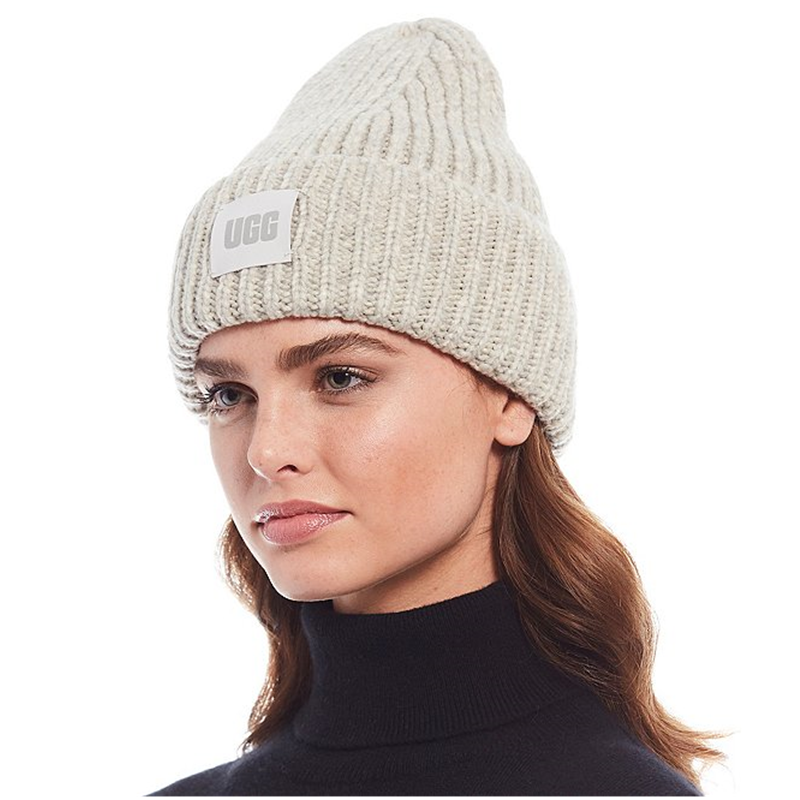 ugg女士帽子针织毛线纯色气质logo百搭冬季帽子