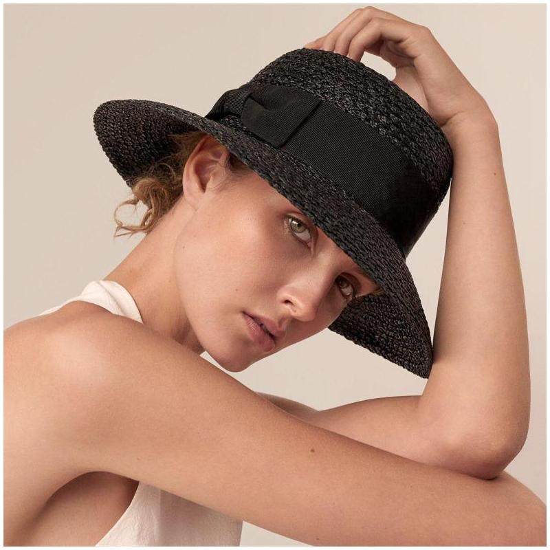 helenkaminski女帽帽子草帽宽檐大檐拼色休闲舒适帽子