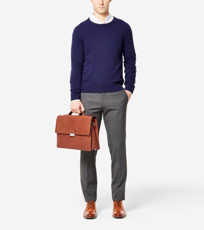 colehaan男包公文包真皮翻盖中包单肩手提包美国男士包袋