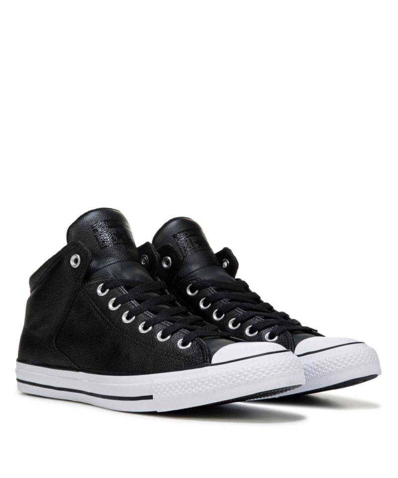 converse匡威男板鞋中真皮休闲系带校园百搭经典高帮鞋