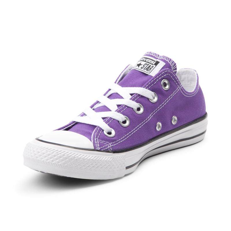 converse/匡威女鞋帆布鞋低帮系带经典款紫色正品398305