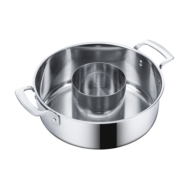 力狮304不锈钢加厚子母锅鸳鸯火锅 家用火锅锅火锅盆电磁炉专用锅