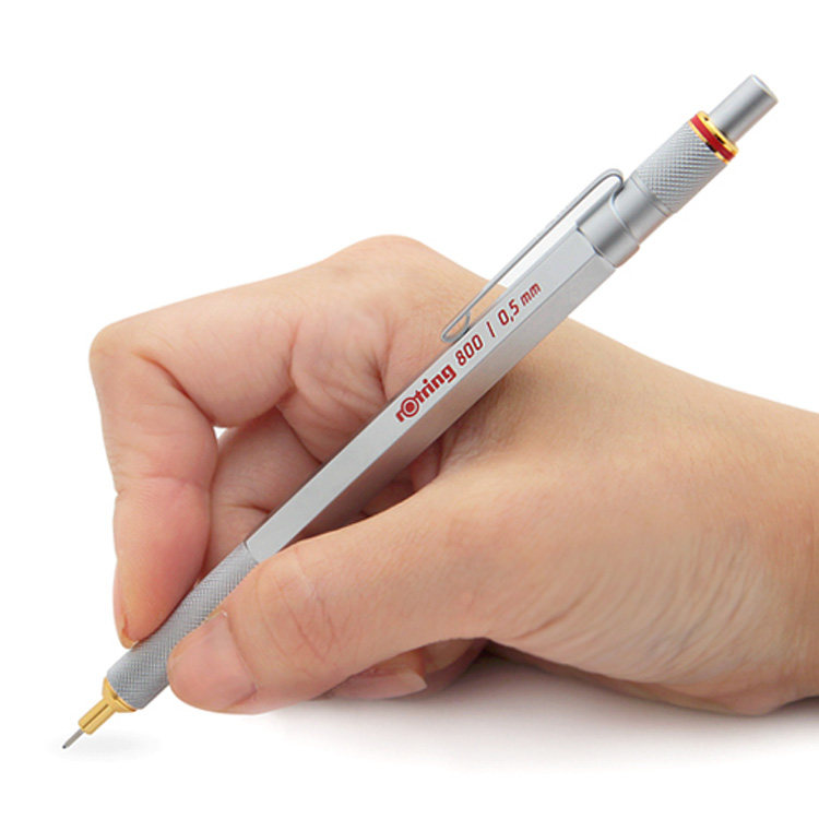 德国红环rotring金属手绘制图自动铅笔伸缩笔头铅笔