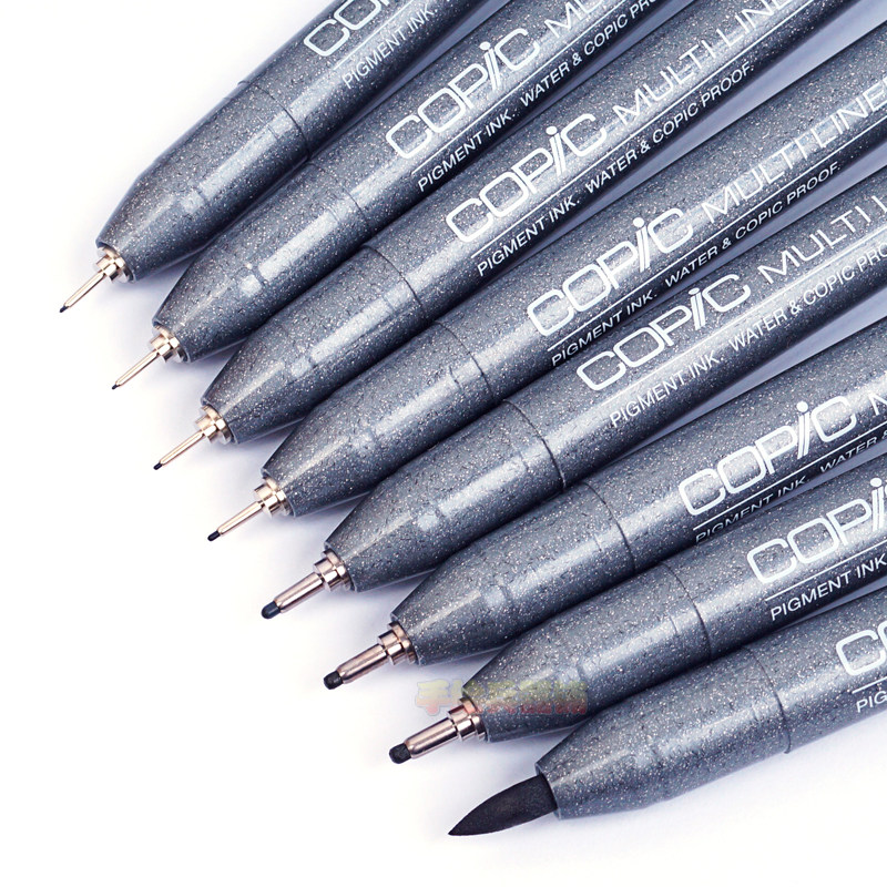 日本copicmultiliner针管勾线笔绘图草图黑色软头其它功能笔
