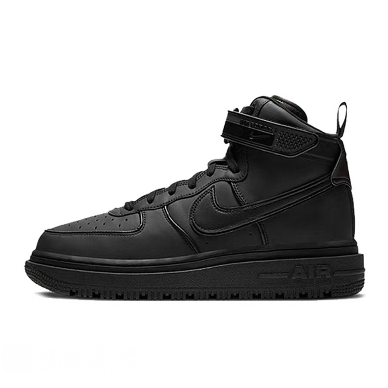 nike air force 001 boot 空军一号af1全黑高帮休闲板鞋 da0418 - 爱