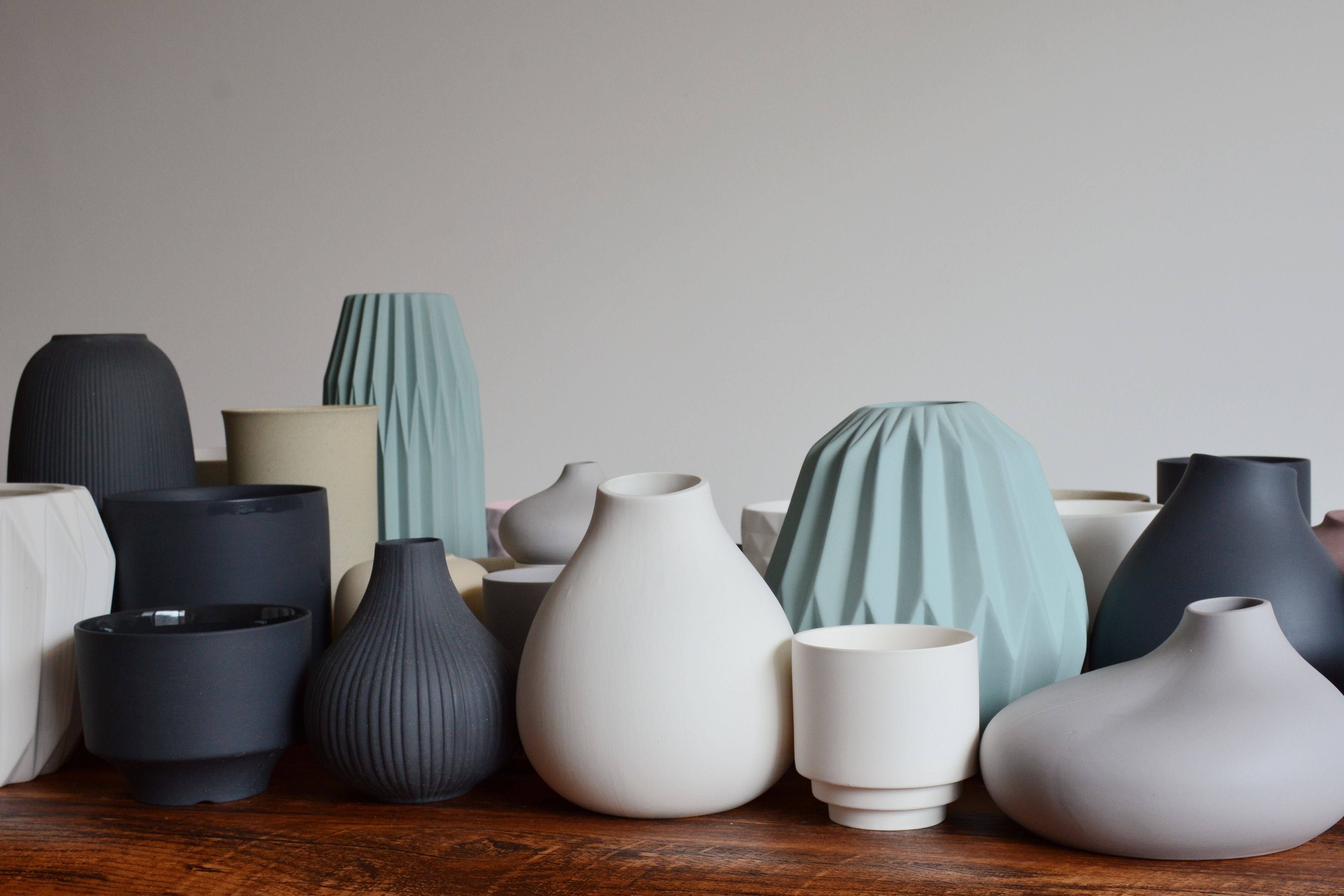 花瓶人生不要花开半夏ins多器型磨砂陶瓷花盆花瓶