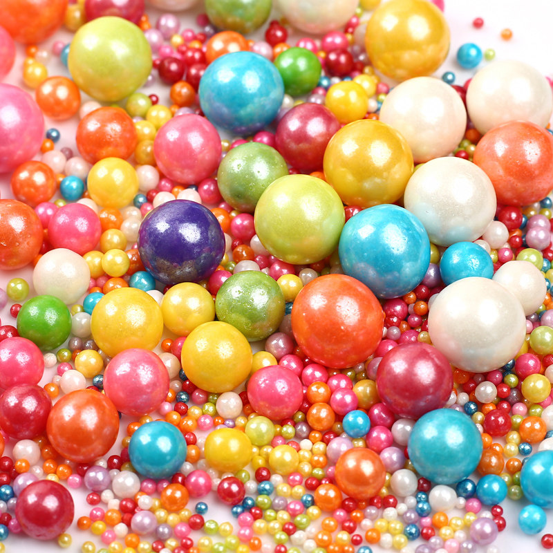 装饰蛋糕小糖米珠糖针冰淇淋珍珠糖果糖粒烘焙其它原料