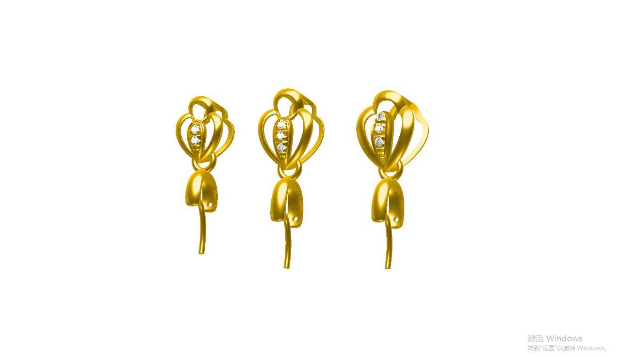 18k金扣头扣头皇冠佛公观音如意吊坠扣子蜜蜡扣