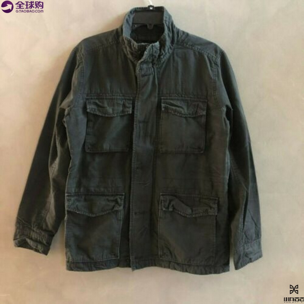 美国代购americaneagle美国鹰ae时尚经典纯色立领工装夹克