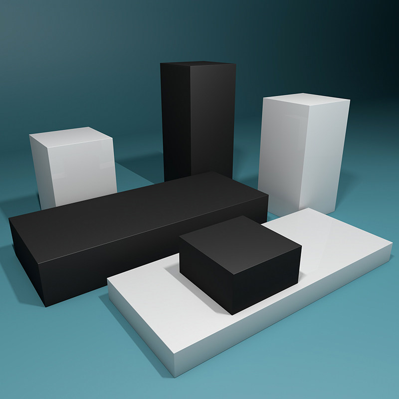 高低服装店展示台特地橱窗直播摄影方形展示地台