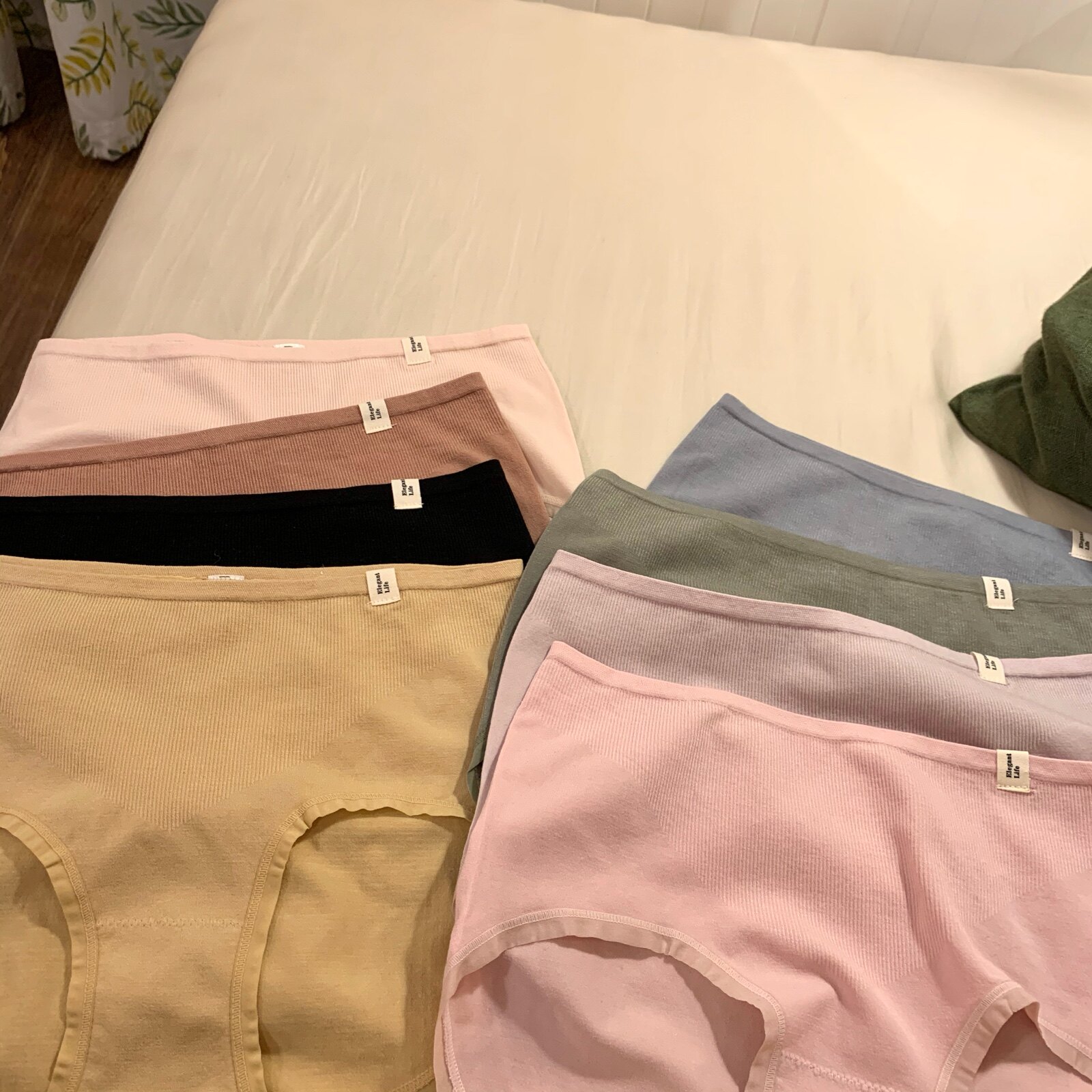 blue高腰舒适收腹内裤中高sock弹力臀大全包女三角裤