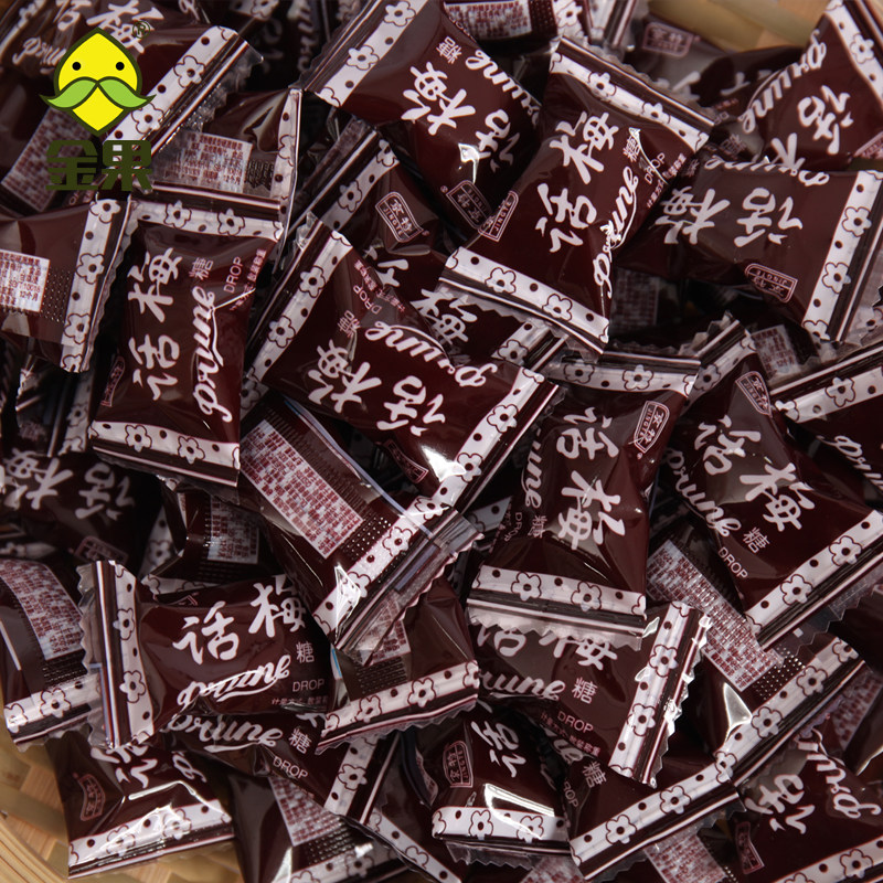 京特枕式话梅糖硬糖酸甜酸梅糖零食前台用结婚喜糖棒棒糖水果硬糖