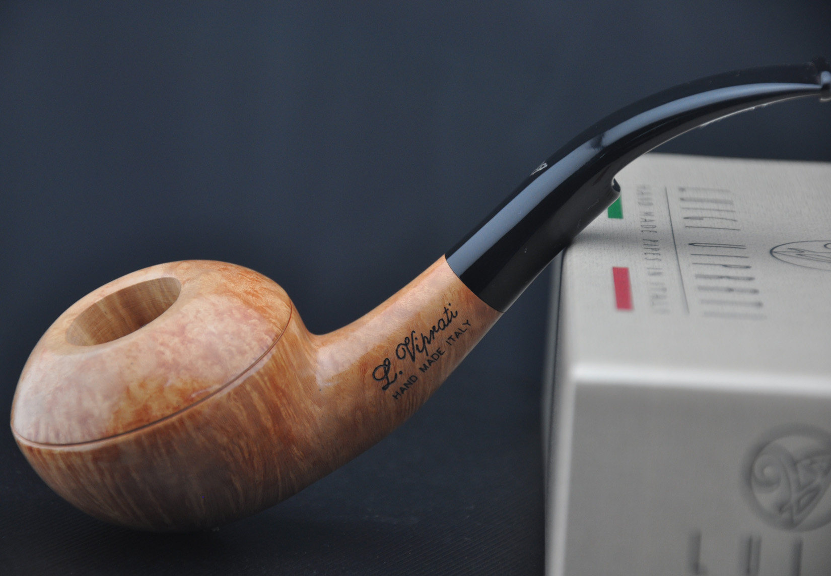 意大利维布拉蒂拉蒂vipratifiammata平底桌斗石楠木弯式烟斗