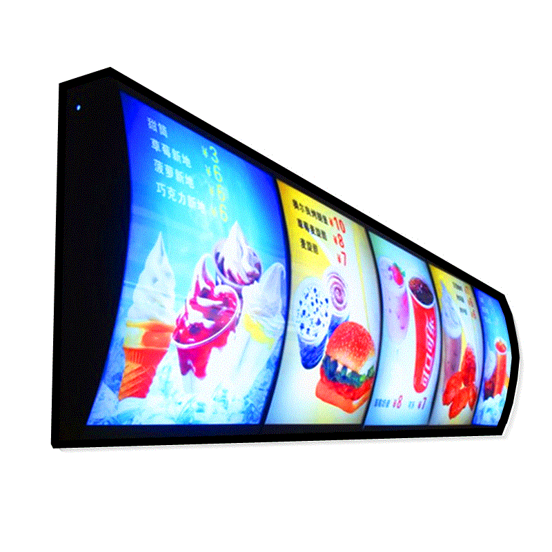 定做点餐灯箱弧形单面室内奶茶店led餐饮悬挂灯箱广告牌