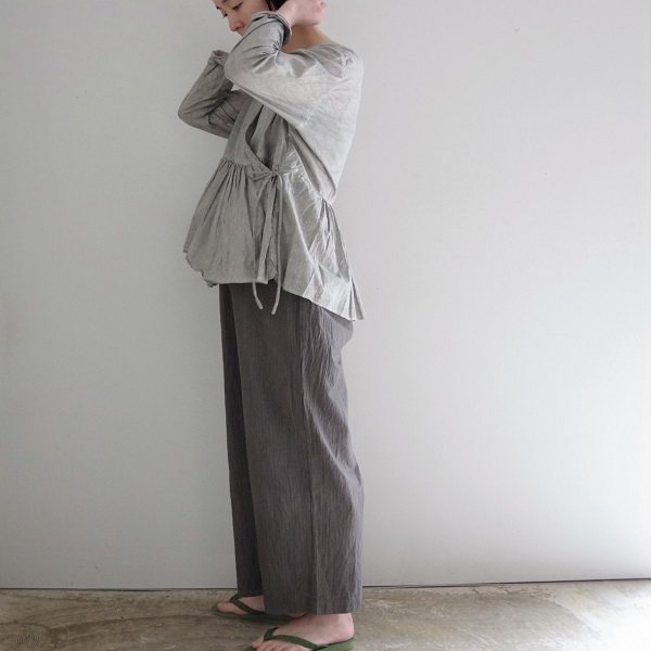 包邮日本直邮日本传统蓝染工坊职人手工薄墨染上质纯棉羽织罩衫