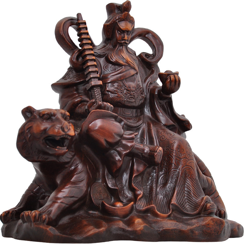乔迁赵公明武财神店铺礼物开业办公室公司摆件骑虎摆件