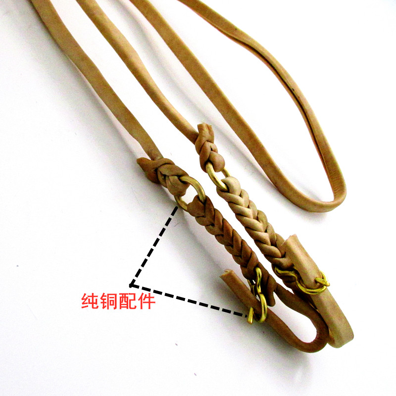 缰绳牛皮传统手工坚固耐用合口马缰绳