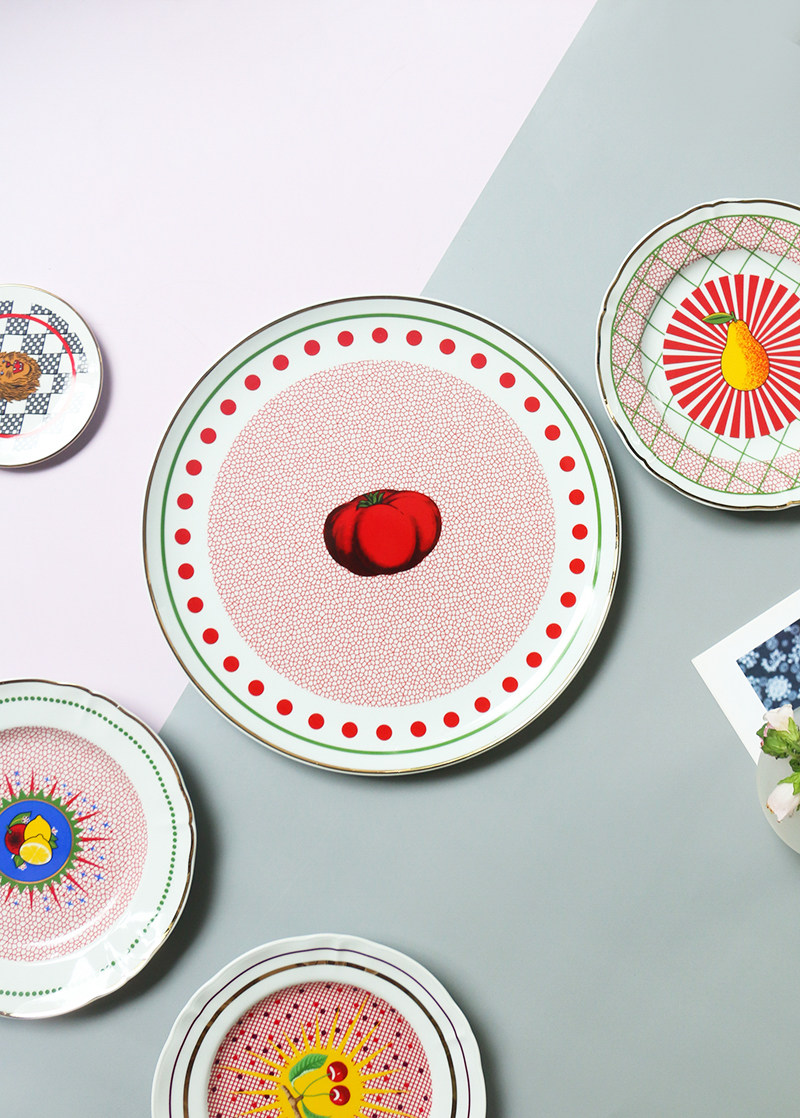 my意大利bitossihome西西里色彩餐盘装饰首饰盒盘