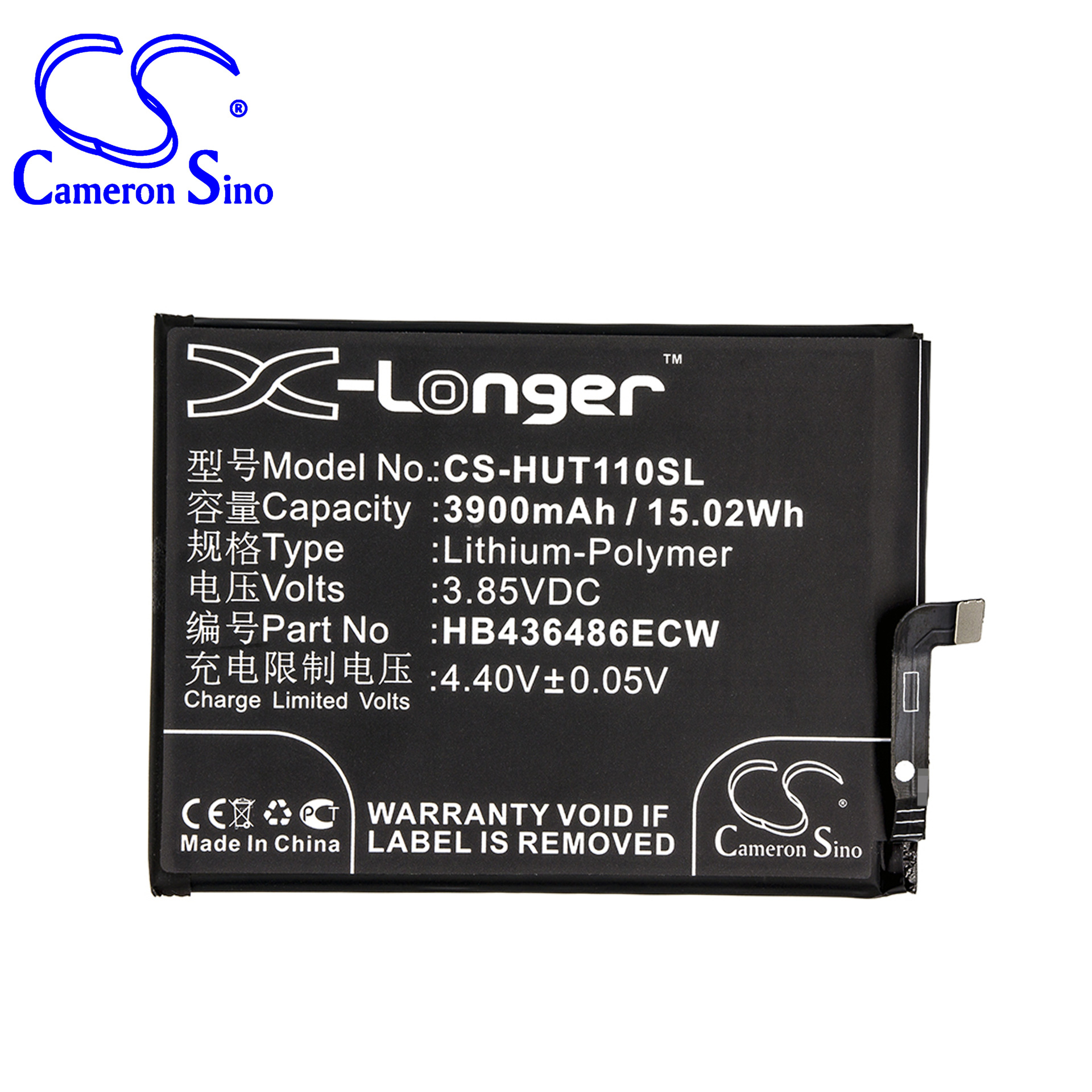 cameronsino适用华为matelitenova2i手机电池hb436486ecw手机电池