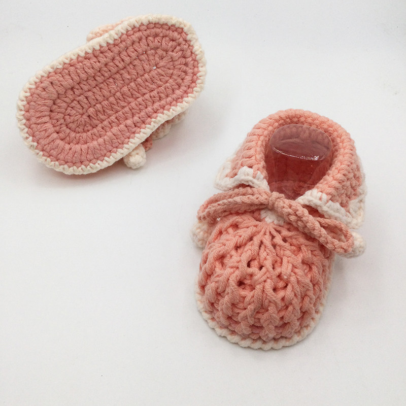 手工成品婴儿鞋毛线宝宝婴儿钩织步前鞋编织鞋子婴儿步前鞋