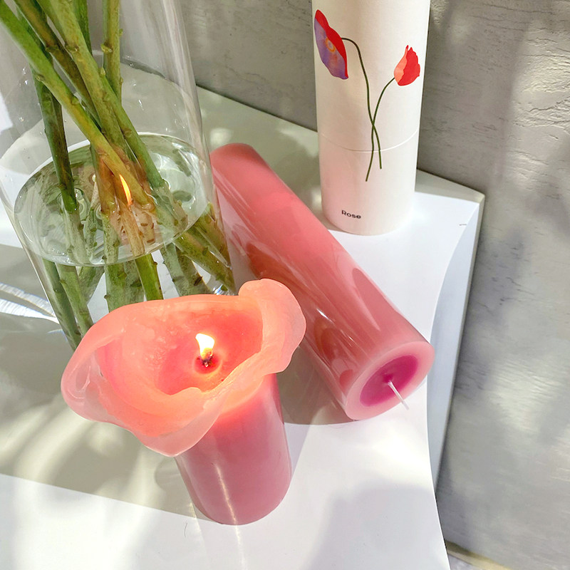 backyard创意无烟开花花香香薰蜡烛玫瑰秋季可爱香薰蜡烛