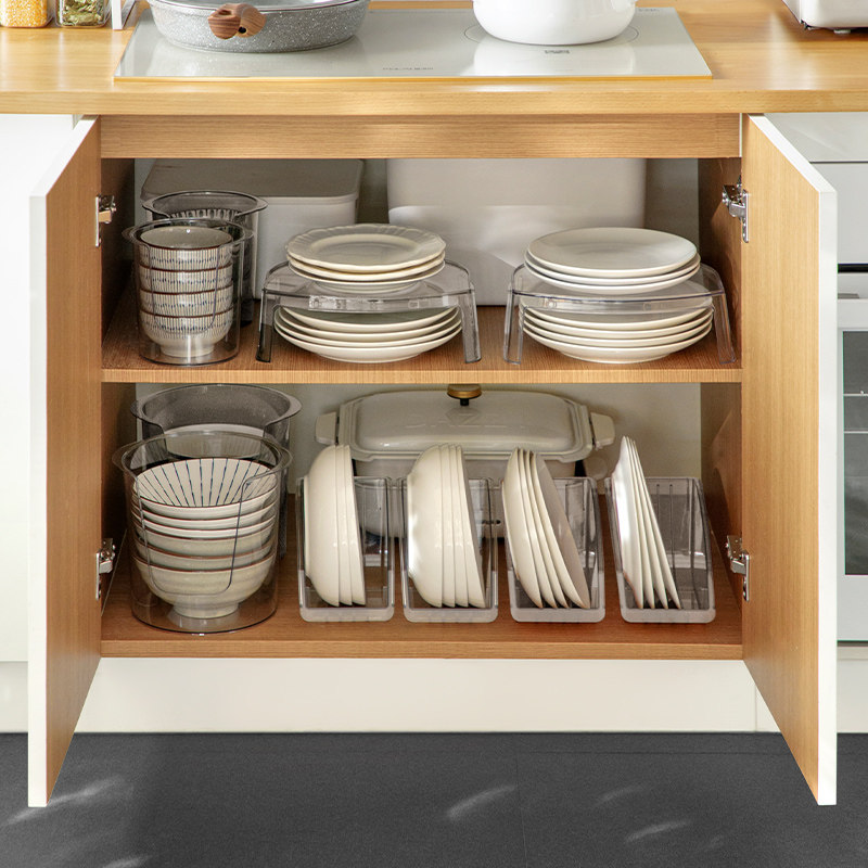 收纳碗碟厨房盘子台面橱柜内置餐具碗盘小型厨房置物架